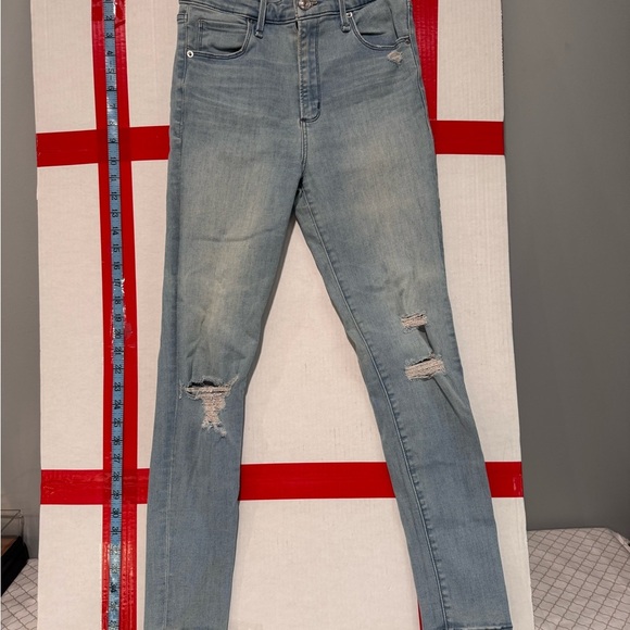Abercrombie & Fitch High Rise Women Jeans - Light Blue super skinny 27/4s - Picture 3 of 8